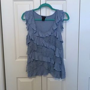 Blue layered tank top